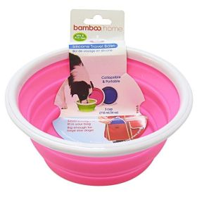 Bamboo Silicone Travel Bowl